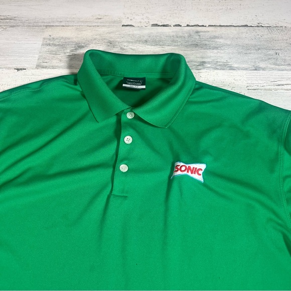 Nike Golf Men’s Sonic Performance Polo Shirt Green Size Large Fast Food - Picture 3 of 6